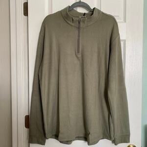 Men’s XXL Swannies Golf Olive Green Quarter Zip  Pullover Sweater - NWT